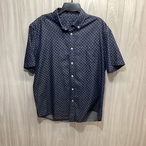 TOMMY HILFIGER Men's (Size L) Short Sleeve Button Down Collared Shirt‎ Stretch